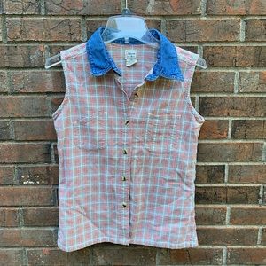 Vintage sleeveless flannel